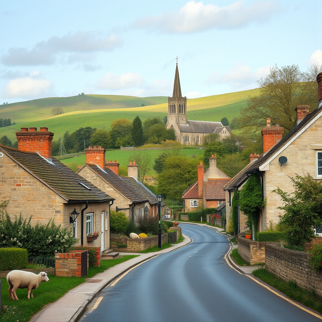 Tiny Sussex village in pretty countryside that was the home of famous TV presenter